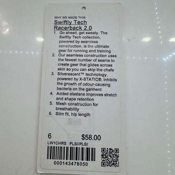 Poolside Swiftly Tech Racerback Size 6 - Picture 8 of 8